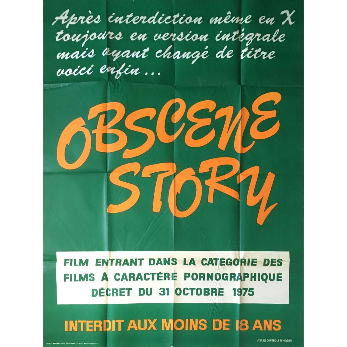 Affiche Rotique De Obscene Story