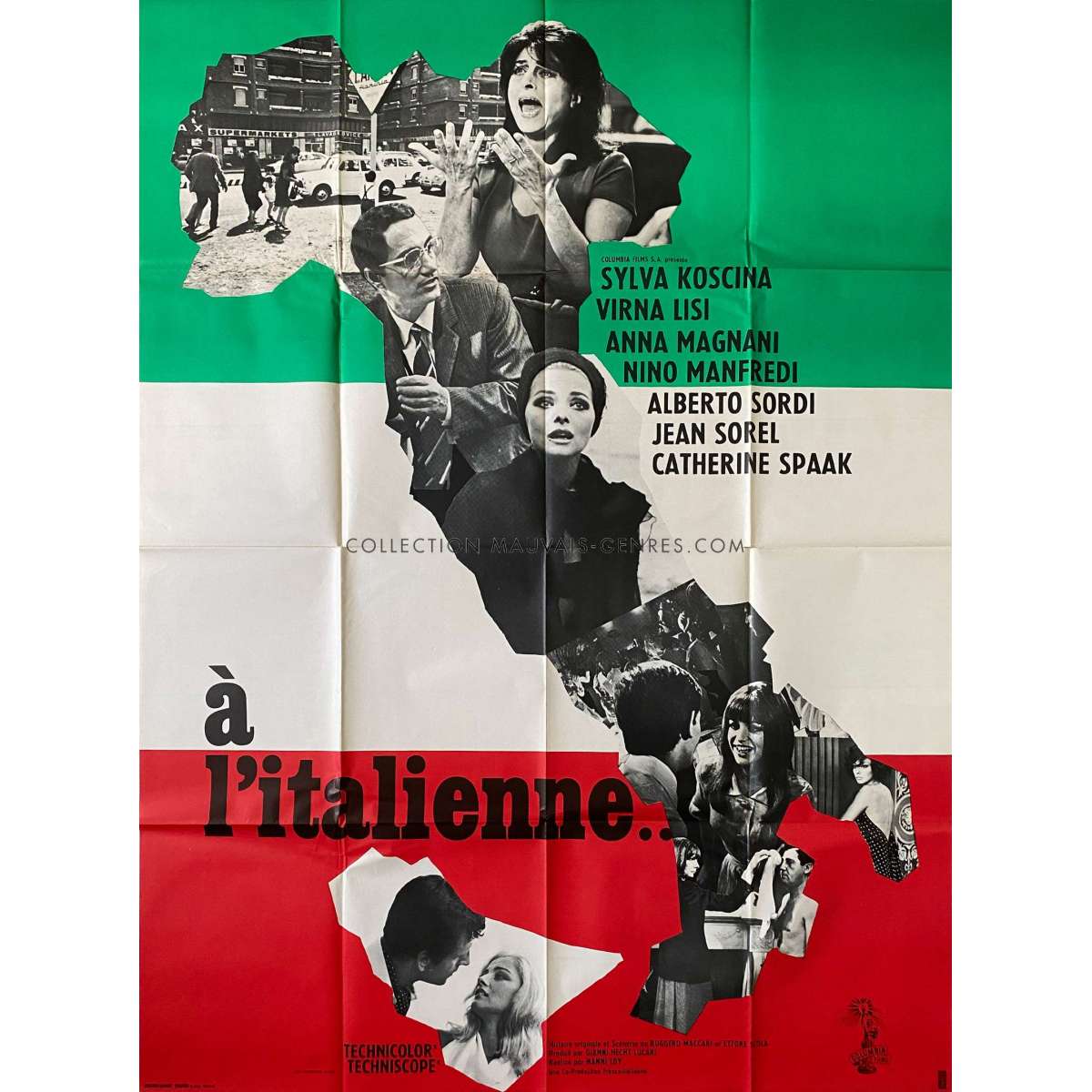 Affiche de film française de A L ITALIENNE 120x160 cm