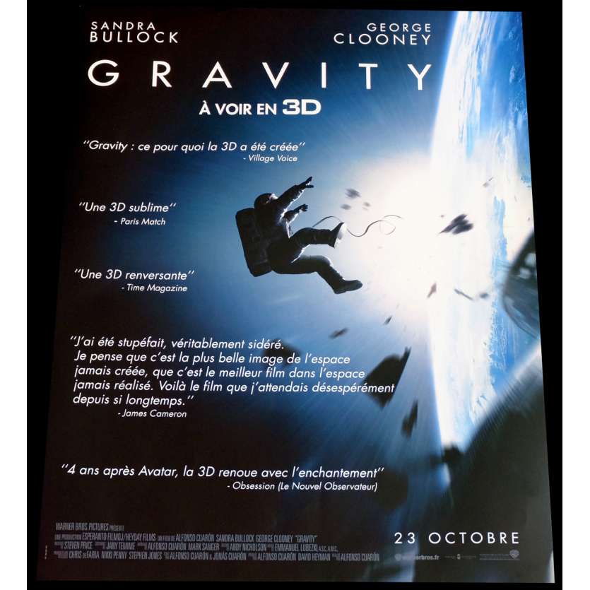 gravity 3d movie poster