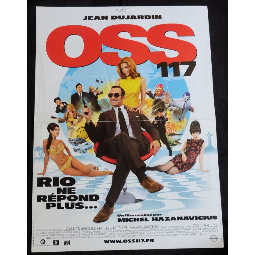 OSS 117 RIO NE REPOND PLUS French Movie Poster 15x21 - 2009 - Michel Hazanavicius, Jean Dujardn