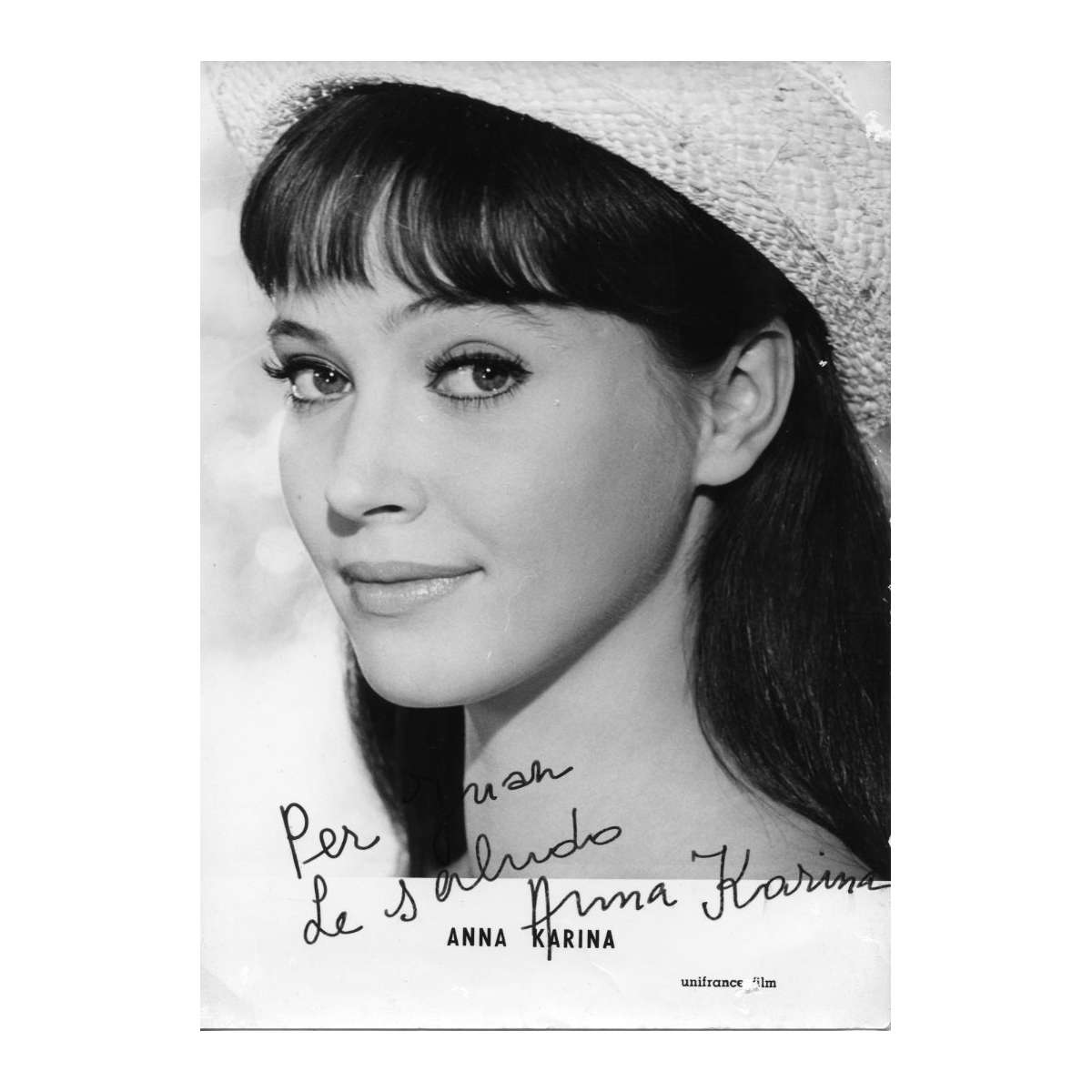 Photo signée de ANNA KARINA