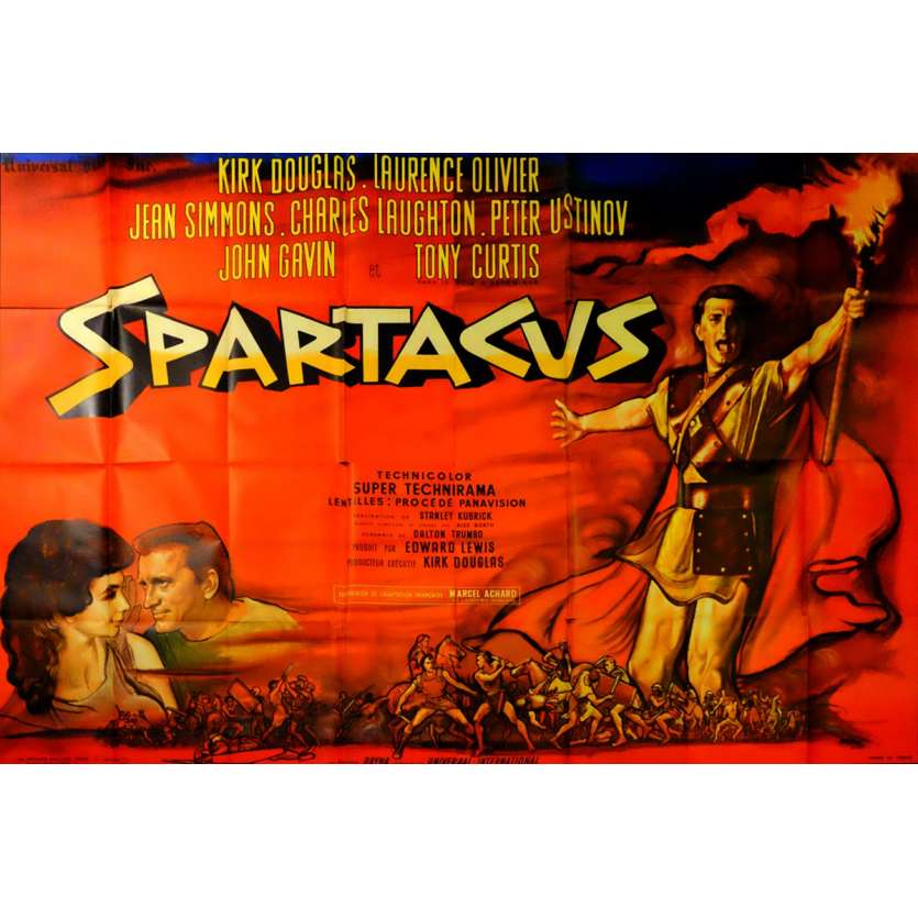 SPARTACUS French Movie Poster 94x63 - 1962 - Stanley Kubrick, Kirk Douglas