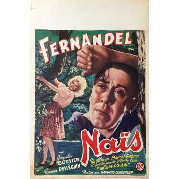 NAÏS Affiche de film 28x43 cm - 1945 - Fernandel, Marcel Pagnol