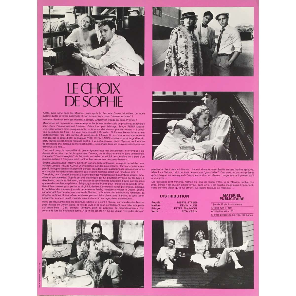 Le Choix de Sophie [1982] - cinema-rétro