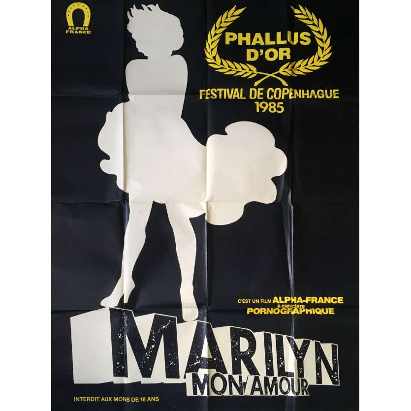 MARILYN MON AMOUR Affiche de film érotique 120x160 cm - 1985 - Olinka, Michel Lemoine