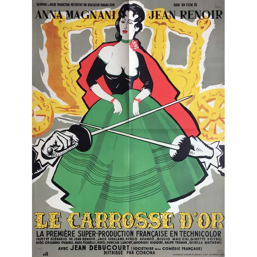 LE CARROSSE D'OR Affiche de film - 60x80 cm. - 1953 - Anna Magnani, Jean Renoir