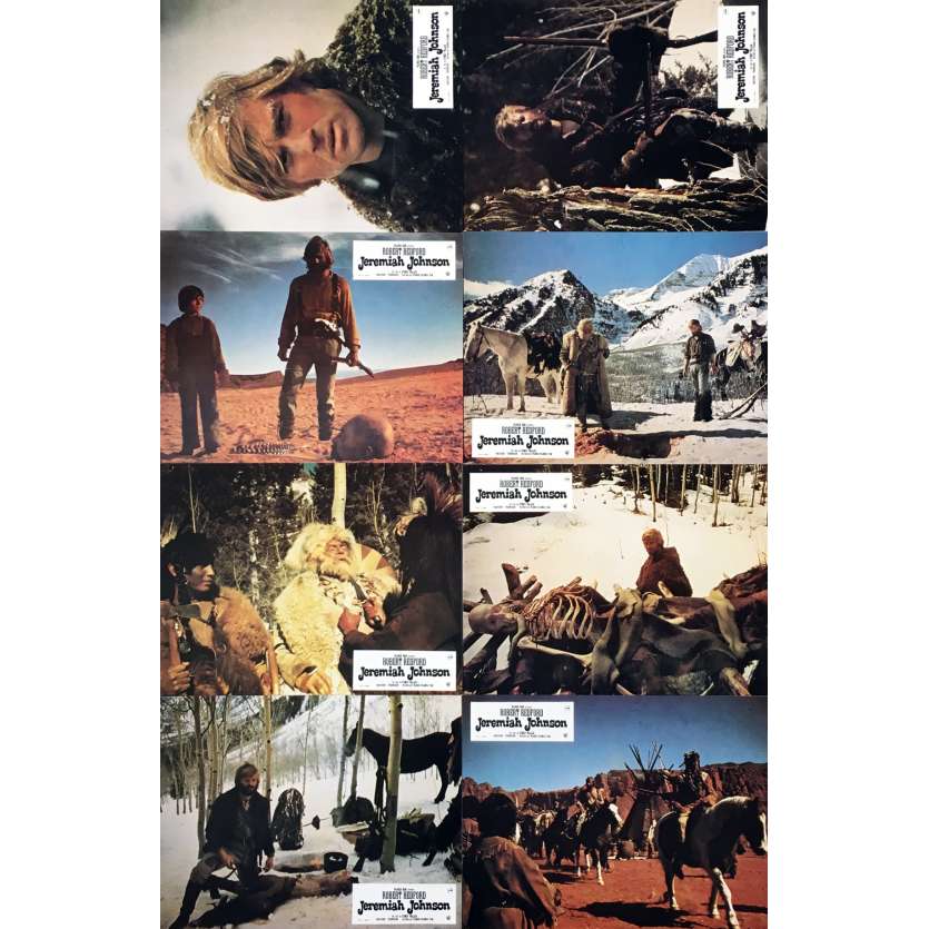 JEREMIAH JOHNSON Photos de film x8 - 21x30 cm. - R1980 - Robert Redford, Sidney Pollack