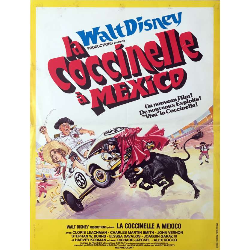 LA COCCINELLE A MEXICO Affiche de film - 40x60 cm. - 1980 - Charles Martin Smith, Walt Disney