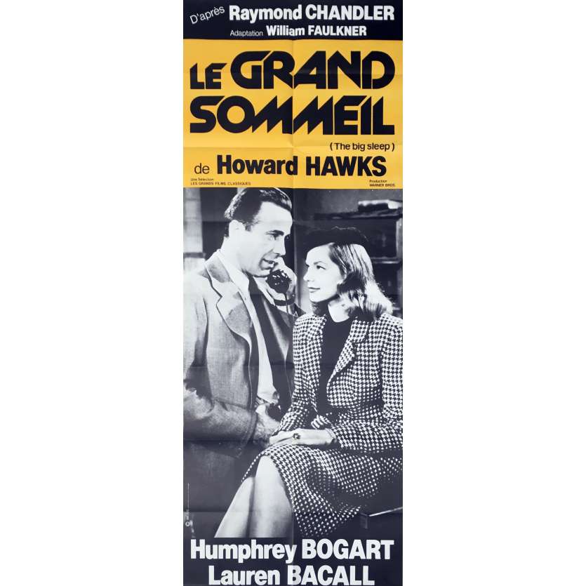 THE BIG SLEEP Movie Poster - 23x63 in. - 1946 - Howard Hawks, Humpfrey Bogart