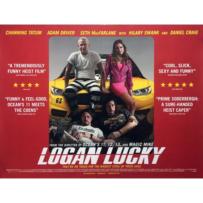 LOGAN LUCKY Movie Poster 30x40 in.