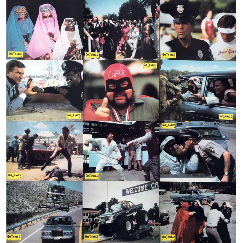 CANNONBALL RUN II Original Lobby Cards x12 - 9x12 in. - 1984 - Hal Needham, Burt Reynolds