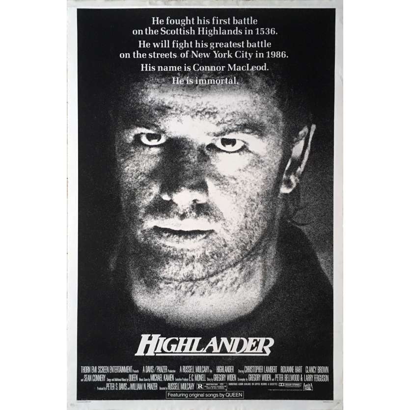 HIGHLANDER Movie Poster 29x41 in.