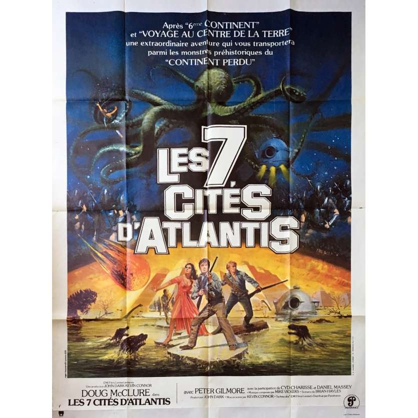 LES 7 CITES D'ATLANTIS Affiche de film - 120x160 cm. - 1978 - Doug McClure, Kevin Connor