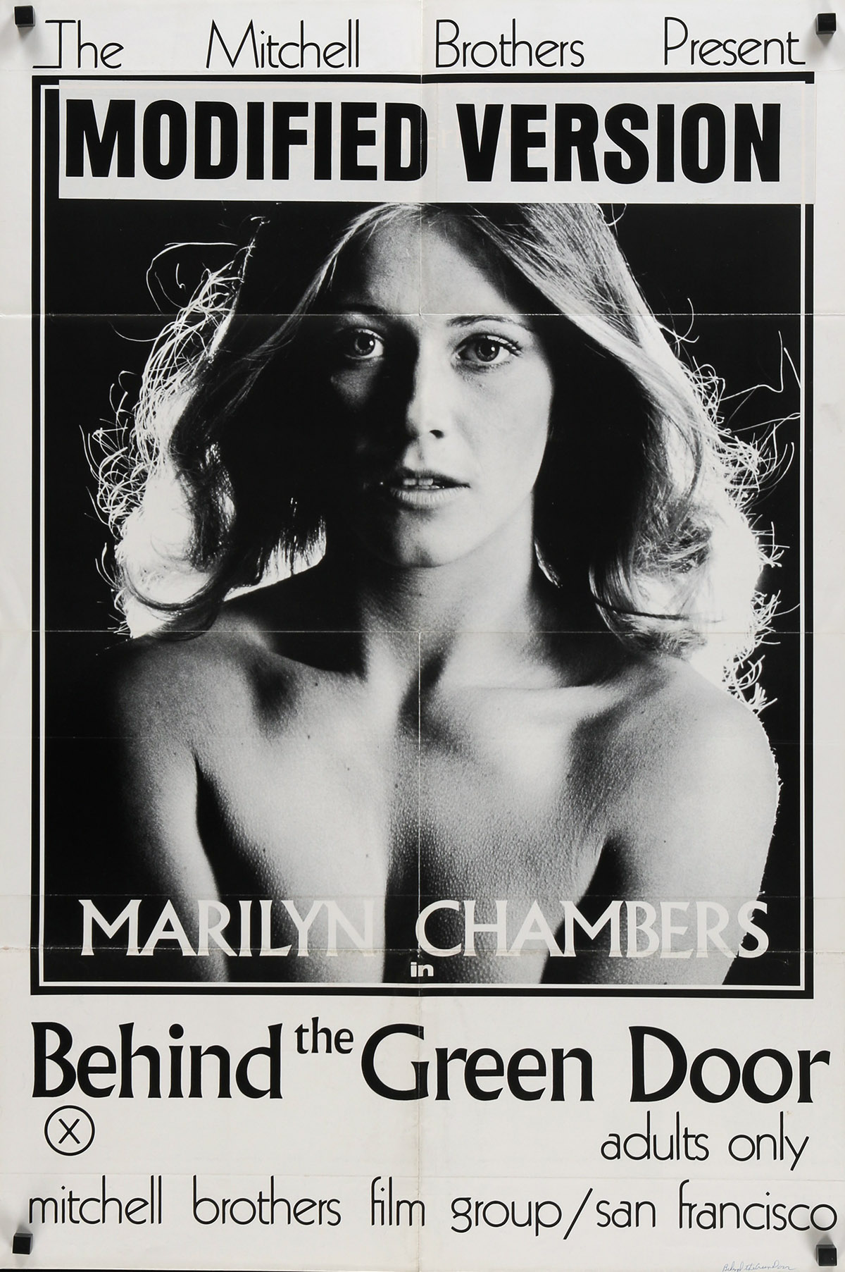 Behind The Green Door Ultra Rare Movie Poster 24x36 In 1972 Marilyn Chambers