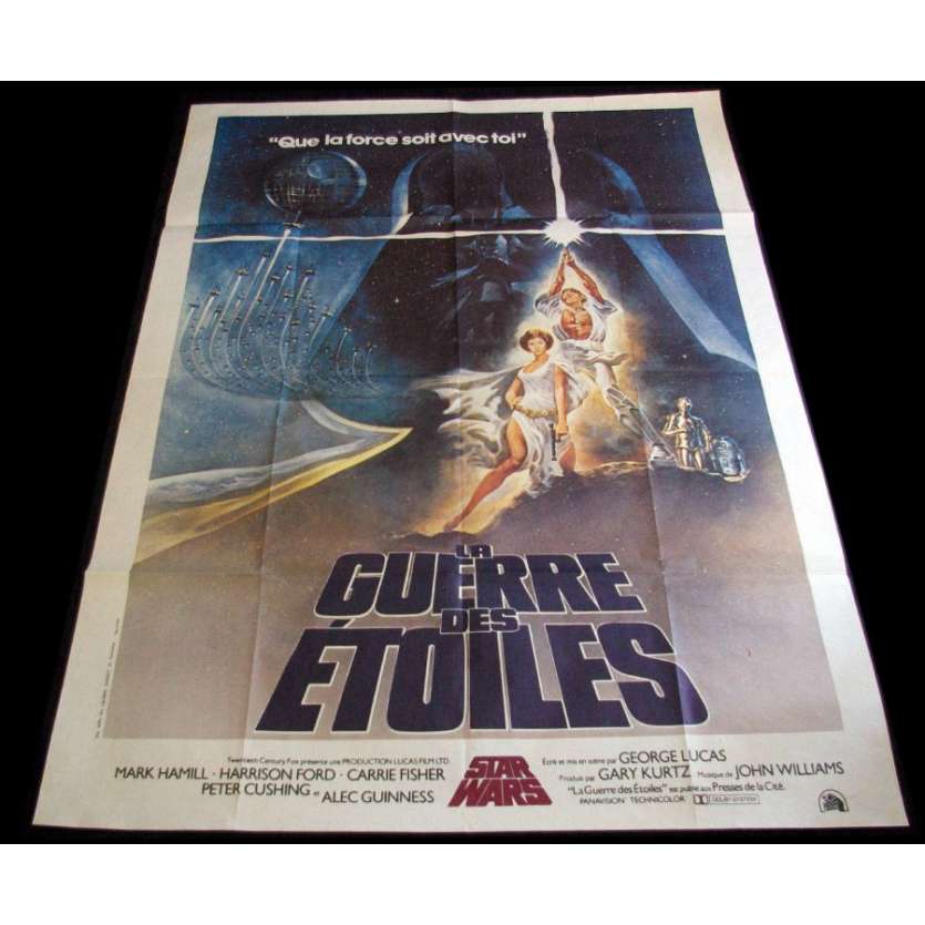 STAR WARS French one-panel poster '77 George Lucas classic sci-fi epic, great art by Tom Jung!