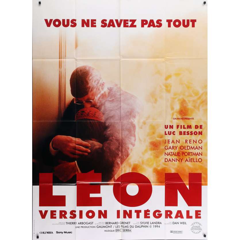 LEON Affiche de film - 120x160 cm. - 1994 - Jean-Paul Belmondo, Luc Besson