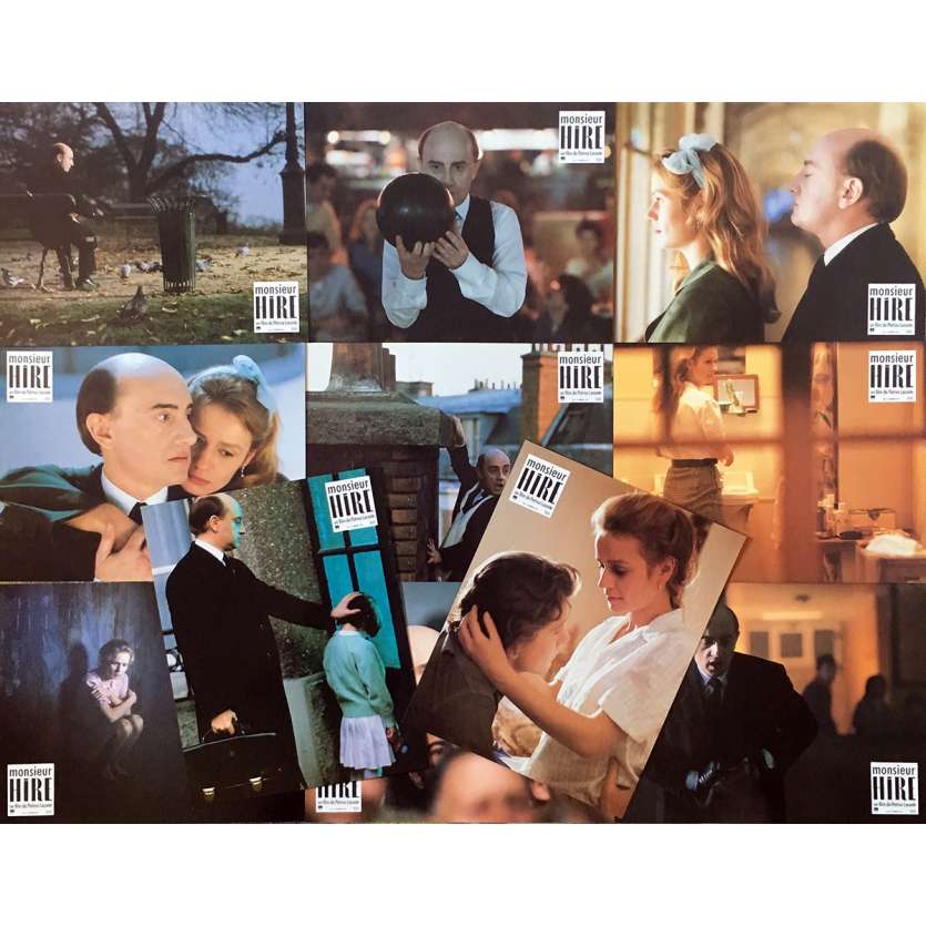 MONSIEUR HIRE Original Lobby Cards x11 - 9x12 in. - 1989 - Patrice Leconte, Michel Blanc