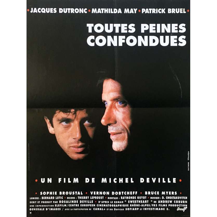 TOUTES PEINES CONFONDUES Original Movie Poster - 15x21 in. - R1990 - Michelle Deville, Patrick Bruel