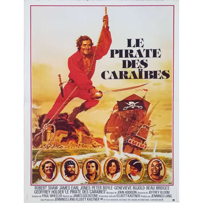 LE PIRATES DES CARAIBES Affiche de film - 40x60 cm. - 1976 - Robert Shaw, James Goldstone