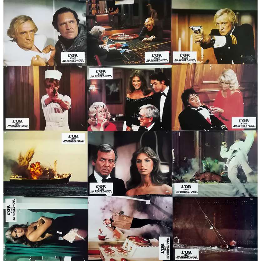 GOLDEN RENDEZVOUS Original Lobby Cards x12 - 9x12 in. - 1977 - Freddie Francis, Richard Harris