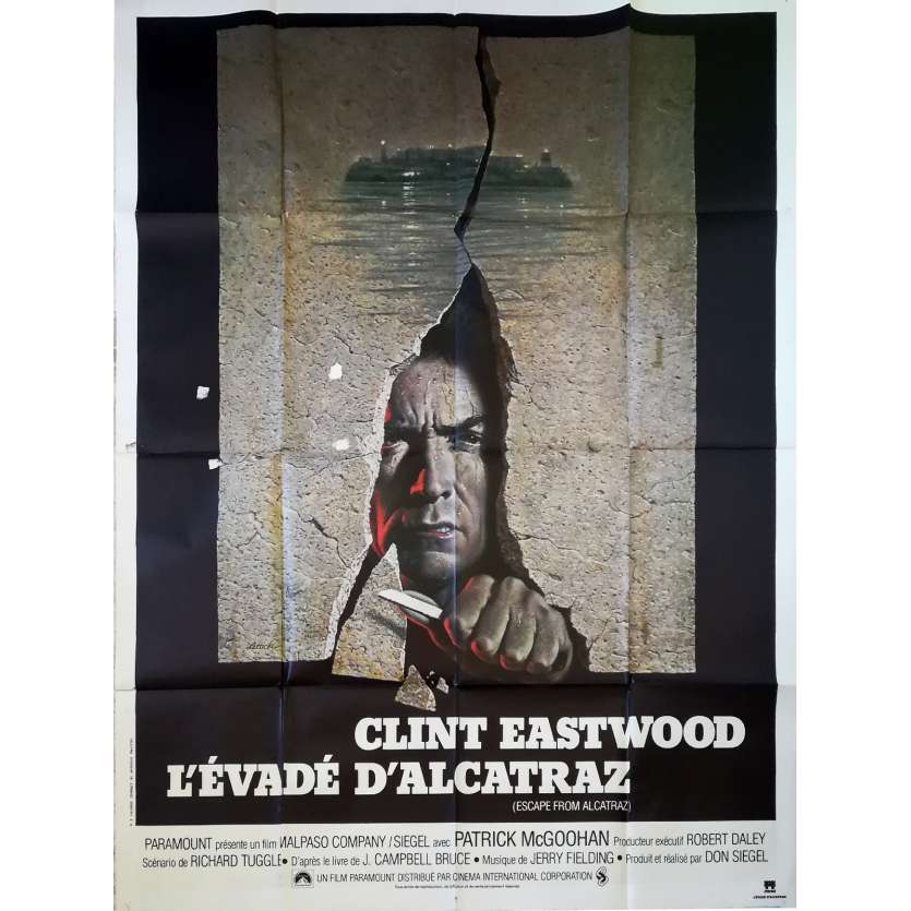 ESCAPE FROM ALCATRAZ Original Movie Poster - 47x63 in. - 1979 - Don Siegel, Clint Eastwood