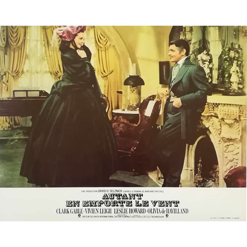 GONE WITH THE WIND Original Lobby Card N05 - 10x12 in. - R1970 - Victor Flemming, Clark Gable