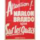 SUR LES QUAIS Affiche de film - 80x240 cm. - 1954 - Marlon Brando, Elia Kazan, Rare !