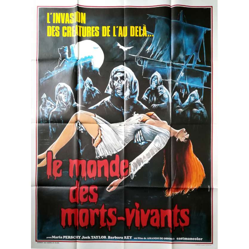 HORROR OF THE ZOMBIES Original Movie Poster - 47x63 in. - 1974 - Amando de Ossorio, Maria Perschy