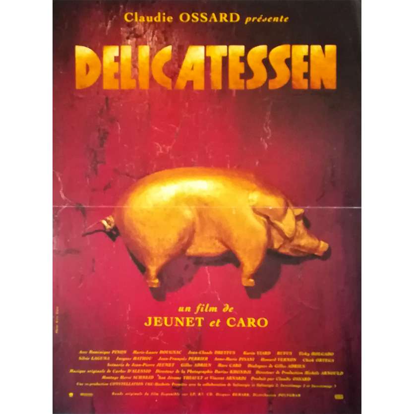 DELICATESSEN Affiche de film - 40x60 cm. - 1991 - Dominique Pinon, Jeunet et Caro