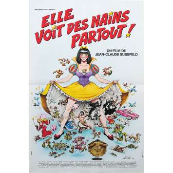 ELLE VOIT DES NAINS PARTOUT Original Movie Poster - 15x21 in. - 1982 - Jean-Claude Sussfeld, Zabou Breitman