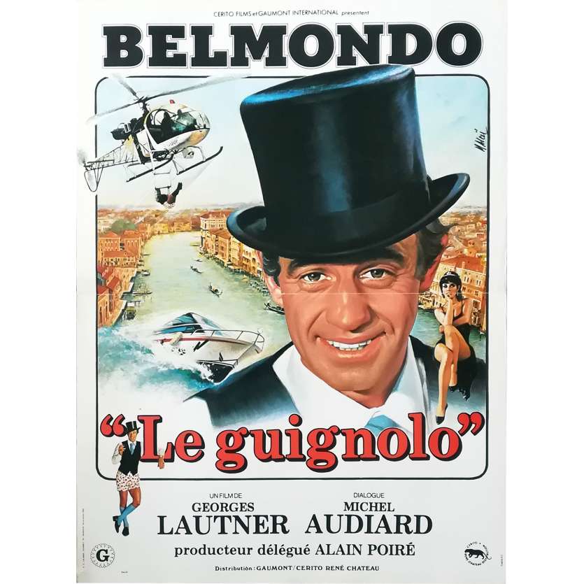 LE GUIGNOLO Original Movie Poster Style A - 15x21 in. - 1980 - Georges Lautner, Jean-Paul Belmondo