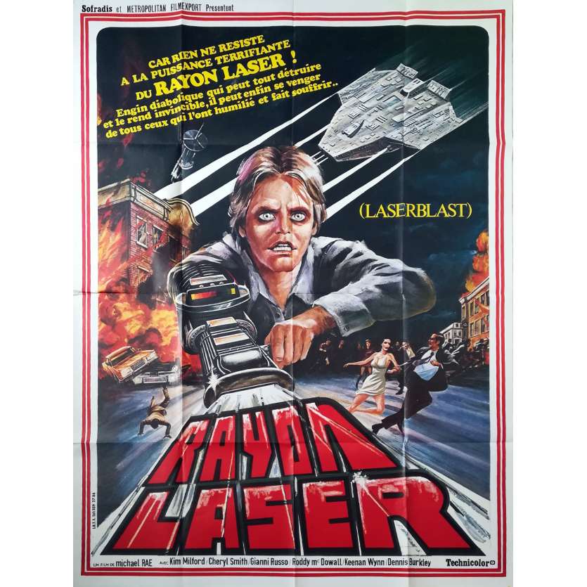 LASERBLAST Original Movie Poster - 47x63 in. - 1978 - Michael Rae, Cheryl Smith