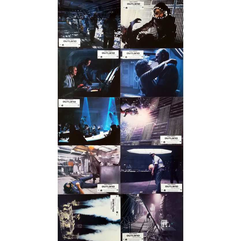 OUTLAND Original Lobby Cards x10 - 9x12 in. - 1981 - Peter Hyams, Sean Connery