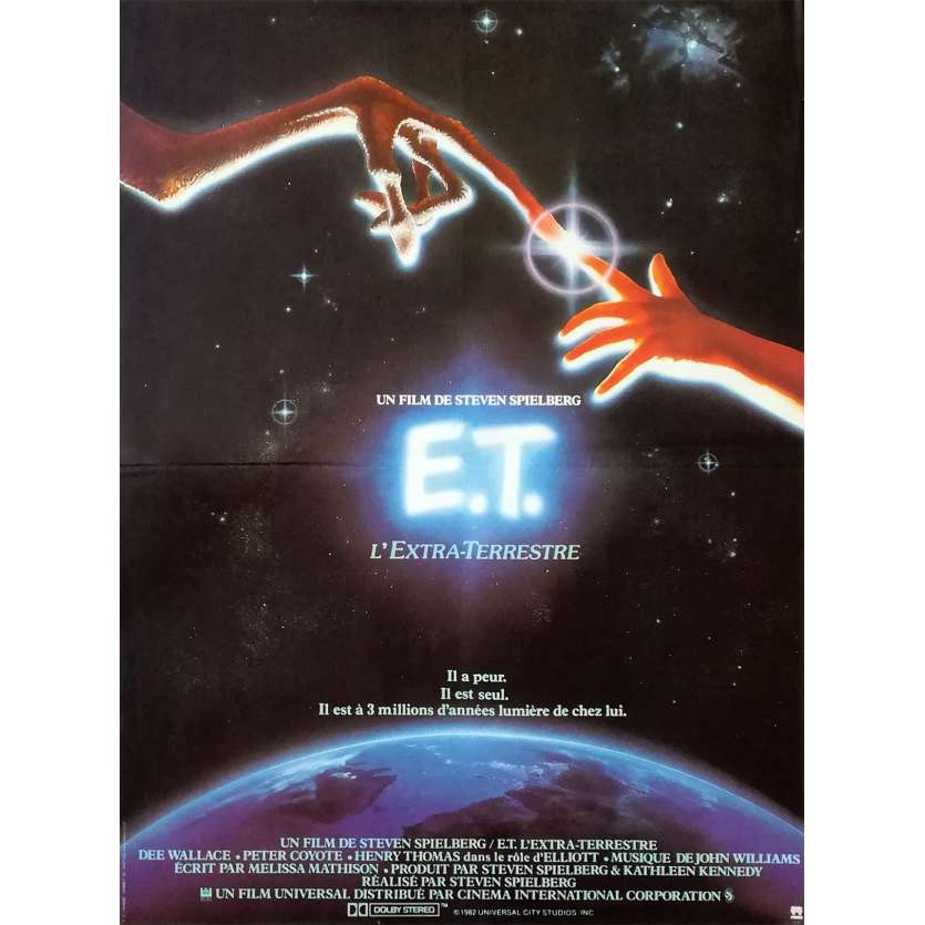 E.T. THE EXTRA-TERRESTRIAL Original Movie Poster - 15x21 in. - 1982 - Steven Spielberg, Dee Wallace