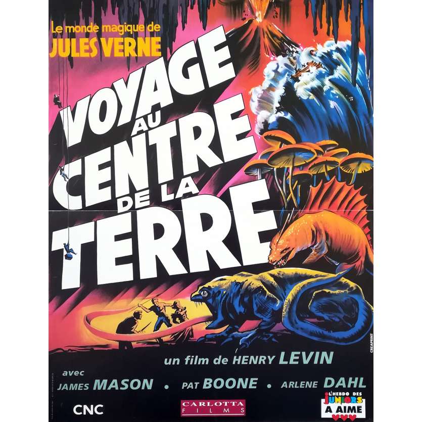 VOYAGE AU CENTRE DE LA TERRE Affiche de film - 40x60 cm. - R2000 - James Mason, Henry Levin