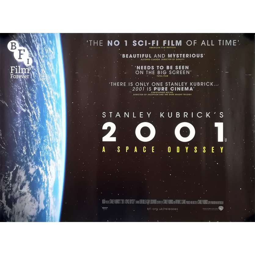 2001 A SPACE ODYSSEY Original Movie Poster - 30x40 in. - R1990 - Stanley Kubrick, Keir Dullea