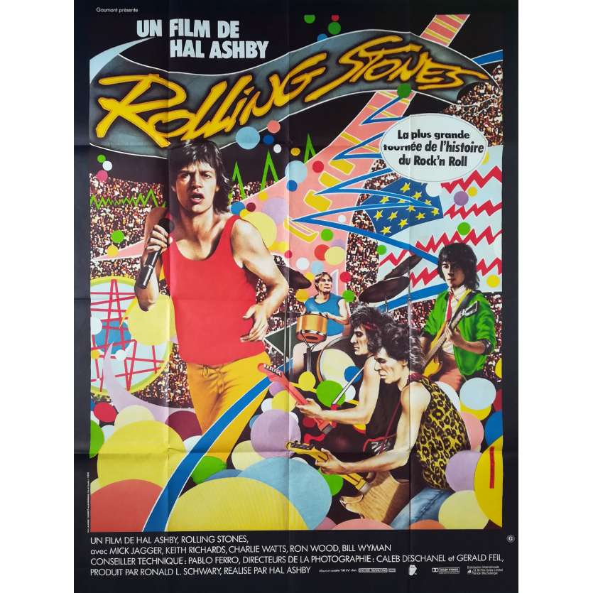 ROLLING STONES Affiche de film - 120x160 cm. - 1982 - Mick Jagger, Keith Richards, Hal Ashby