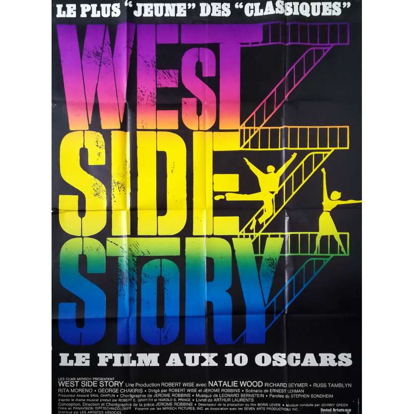 WEST SIDE STORY Affiche de film - 120x160 cm. - R1970 - Natalie Wood, Robert Wise