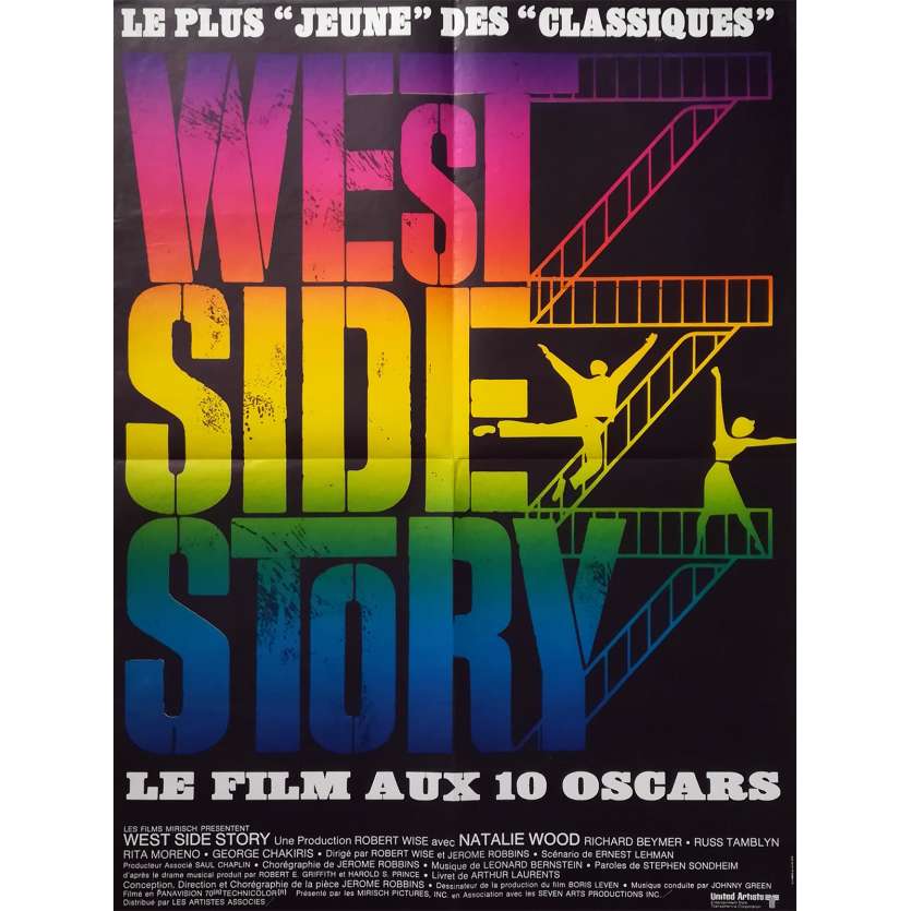 WEST SIDE STORY Affiche de film - 60x80 cm. - R1970 - Natalie Wood, Robert Wise