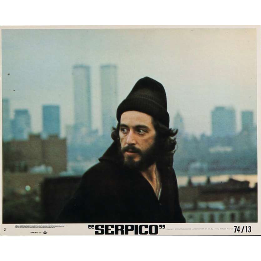 SERPICO Original Lobby Card N03 - 8x10 in. - 1973 - Sydney Lumet, Al Pacino