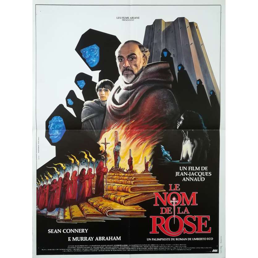 NAME OF THE ROSE Original Movie Poster - 15x21 in. - 1987 - Jean-Jacques Annaud, Sean Connery