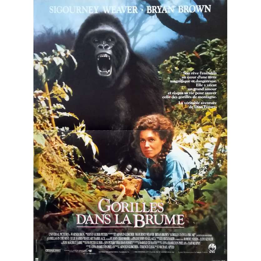 GORILLAS IN THE MIST Original Movie Poster - 15x21 in. - 1988 - Michael Apted, Sigourney Weaver