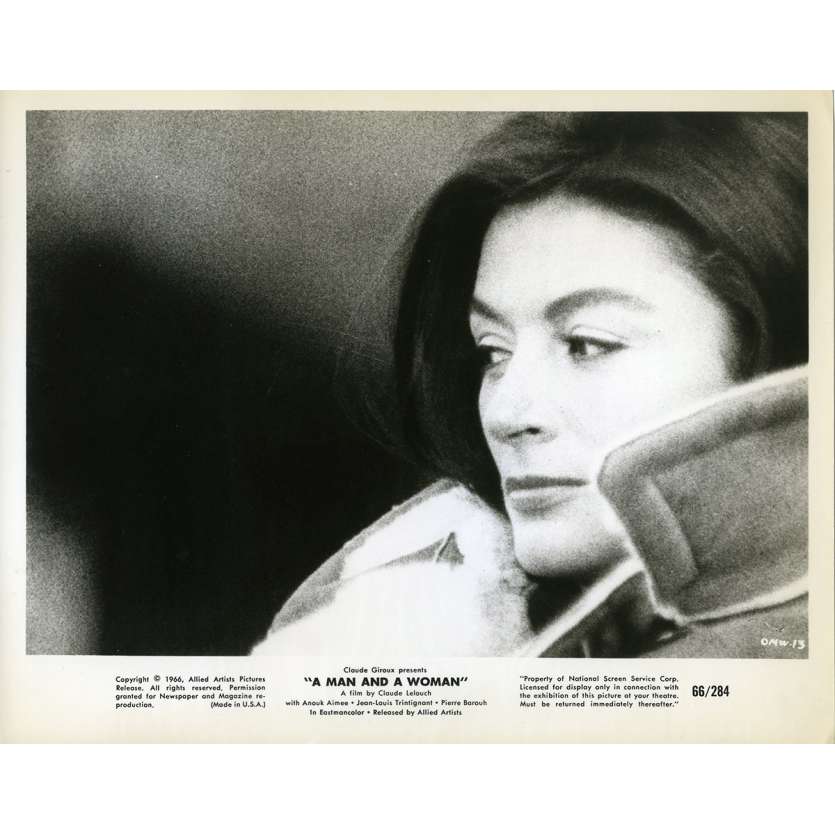 MAN & A WOMAN Original Movie Still N04 - 8x10 in. - 1966 - Claude Lelouch, Anouk Aimée, Jean-Louis Trintignant