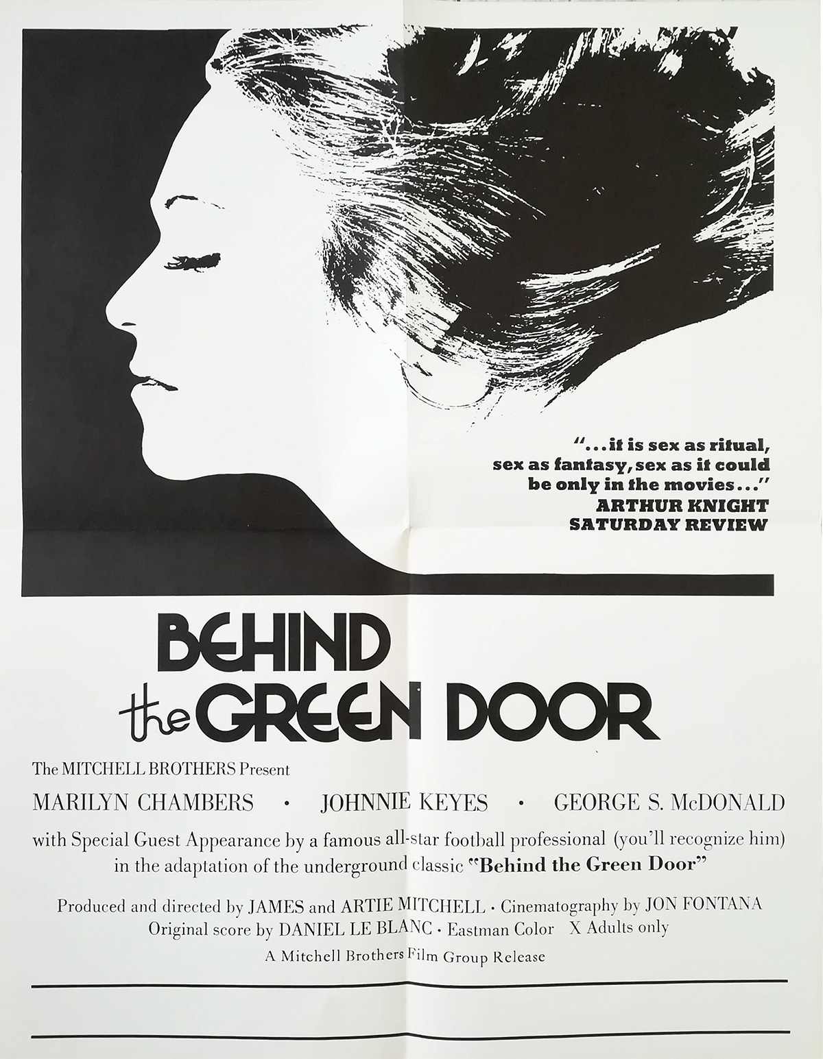 Behind The Green Door Ultra Rare Movie Poster 17x22 In 1972 Marilyn Chambers