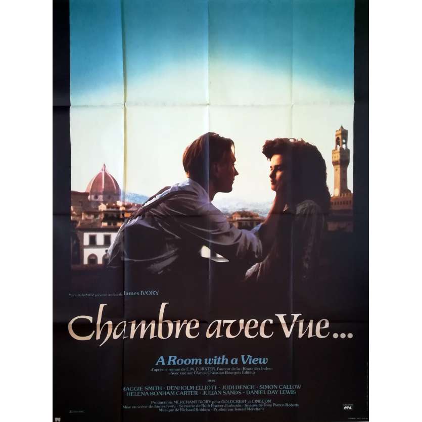 CHAMBRE AVEC VUE Affiche de film - 120x160 cm. - 1985 - Maggie Smith, James Ivory