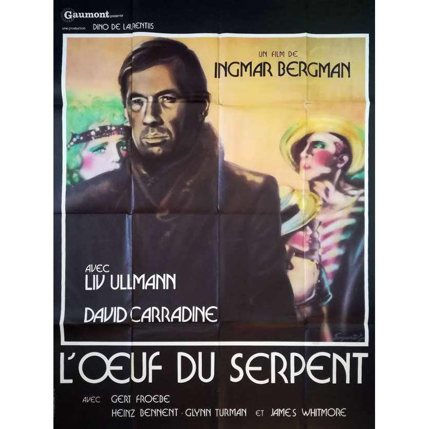 L'ŒUF DU SERPENT Original Movie Poster - 47x63 in. - 1977 - Ingmar Bergman, Liv Ullmann