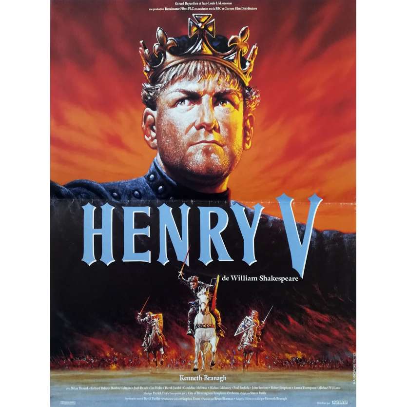 HENRY V Affiche de film - 40x60 cm. - 1989 - Derek Jacobi, Kenneth Branagh