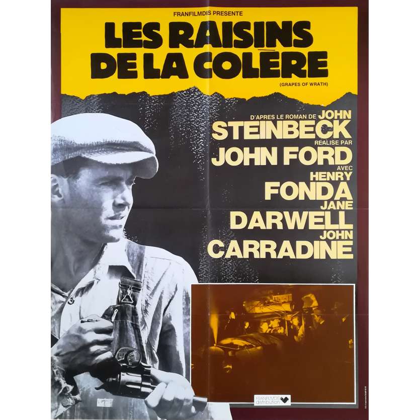 LES RAISINS DE LA COLERE Affiche de film - 60x80 cm. - R1980 - Henri Fonda, John Ford