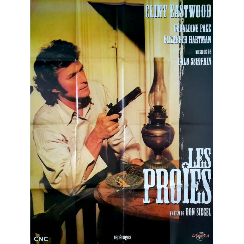 LES PROIES Affiche de film  - 120x160 cm. - 1971 - Clint Eastwood, Don Siegel