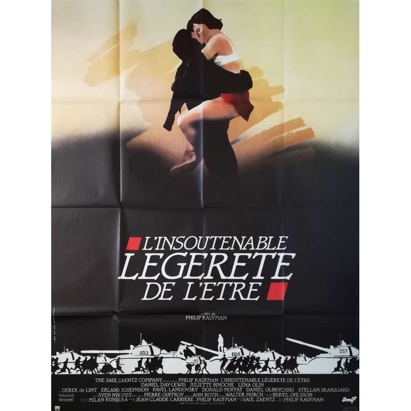 L'INSOUTENABLE LEGERETE DE L'ETRE Affiche de film - 120x160 cm. - 1988 - Daniel Day-Lewis, Philip Kaufman